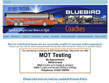 Tablet Screenshot of holidays.bluebirdcoaches.com